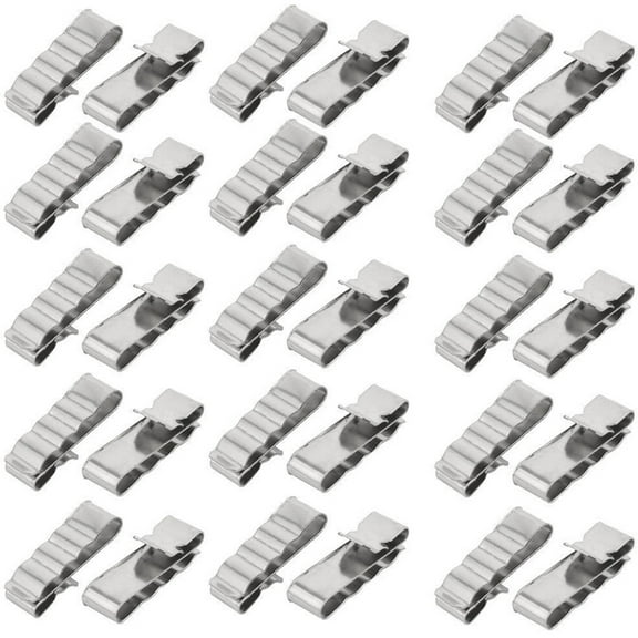 Raindrops 30pcs Photovoltaic Cable Clamp Stainless Steel Trailer Wire Harness Clip Clamp