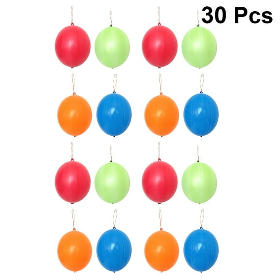 Raindrops 30pcs Punch Balloons for Decor Proposal Parties Made of Latex with Stretchy Handle Assorted Color 8g