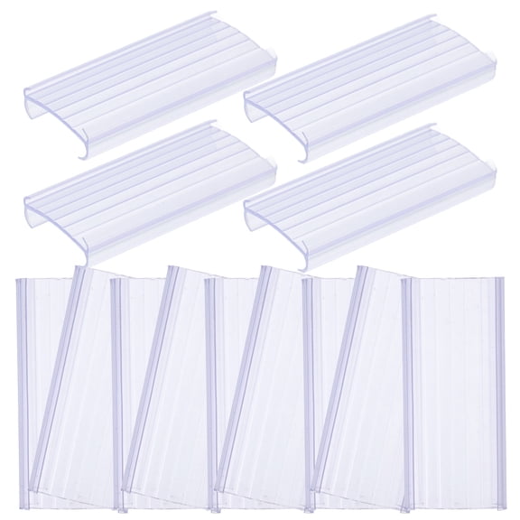 Raindrops 30Pcs Plastic Wire Rack Label Holders Clear and Detachable for Storage Organization