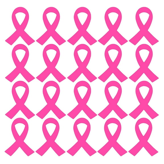Pink Ribbon Stickers for Breast Cancer Awareness Decorations 320pcs Gentle Paper Design for Women