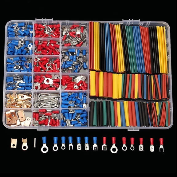 Raindrops 350pcs Connectors for Wiring with Cold-press Terminal Wiring Kit in Assorted Color