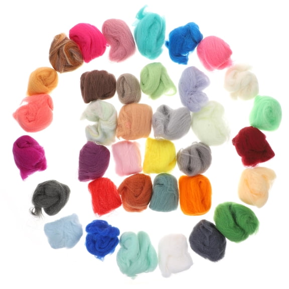 CHICHUMID Felting Fleece Assorted Colors for Needlecraft DIY Projects with Organized Storage Pouches