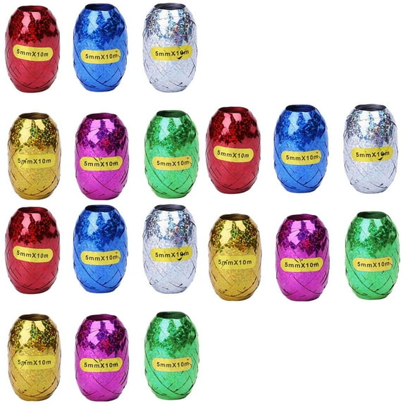 Raindrops 36 Pcs  10m  Balloons Ribbons Handmade Curling Ribbons Gift Wrap Ribbons Accessories (6 Color Mixed)