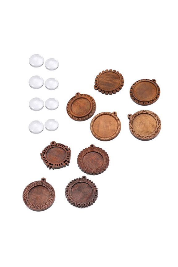 36 Pcs Jewelry Bezel Blanks Pendant Trays for Crafts DIY Projects