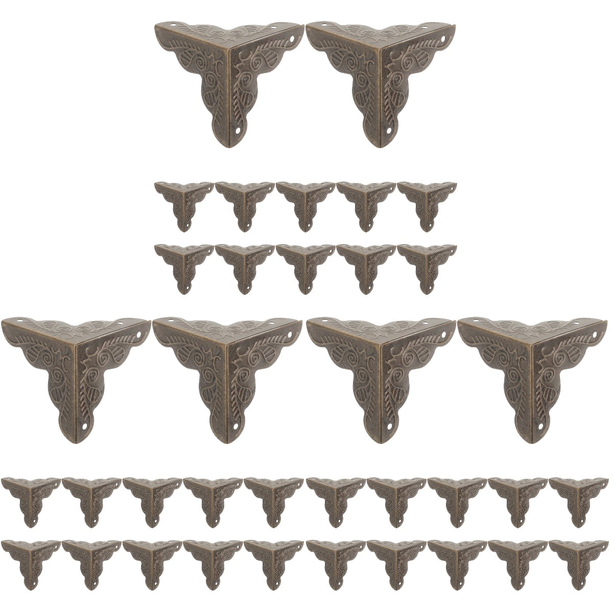 Raindrops 36 Pcs Metal Box Corner Protector Edge Cover Protector Guard ...