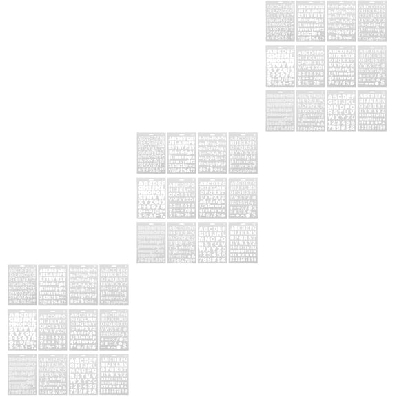 Raindrops 36 Pcs Productivity Stencils Set Journal Stencils Alphabet Templates