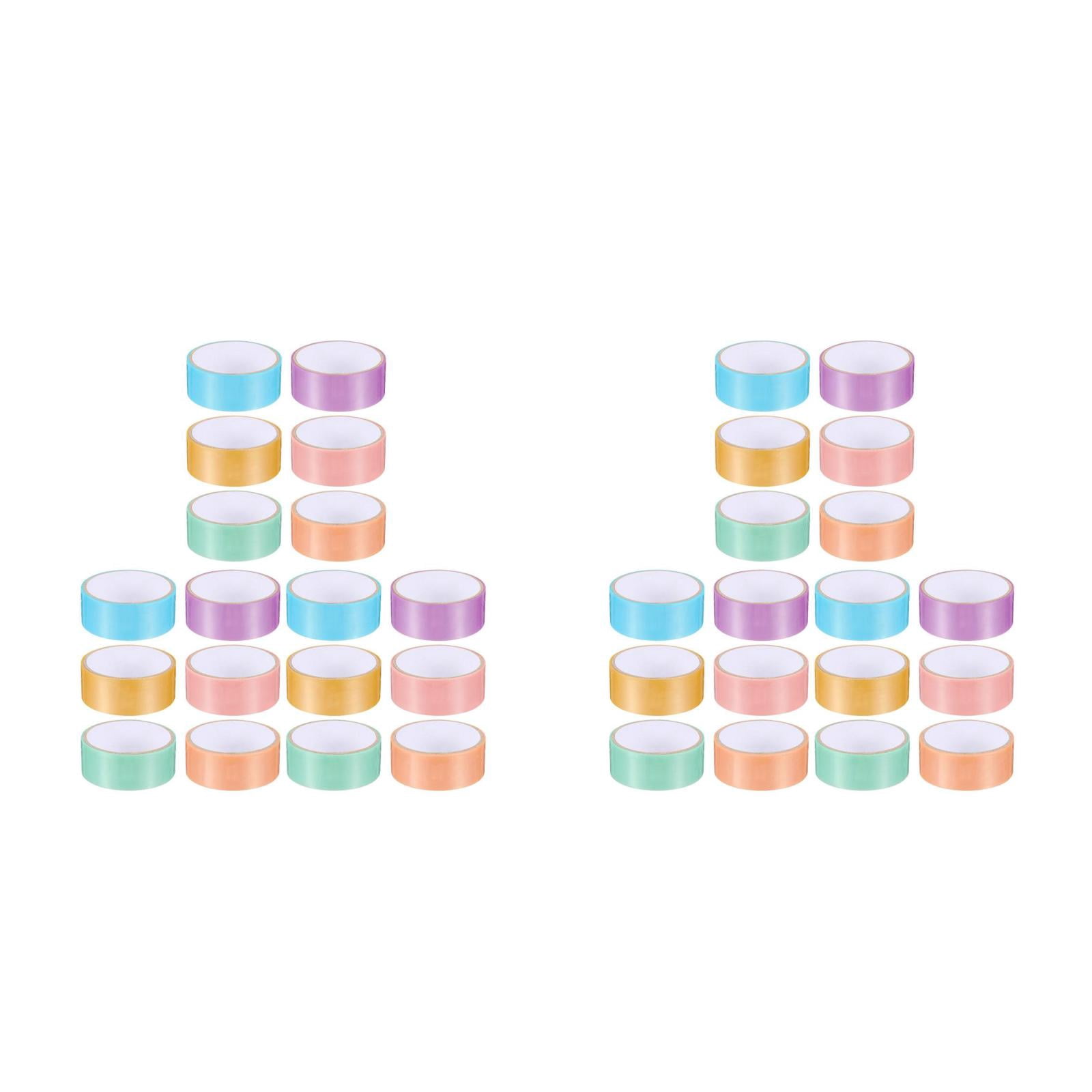 Raindrops 36 Rolls Decorative Colored Washi Tape Set Vibrant Adhesive Tapes for Crafts, Journals, Notebooks, Scrapbooking and More