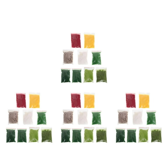 Raindrops 36 pcs Artificial Grass Scatter Powder Scenery Basing Material Fake Grass for Miniatures Train Landscape Railway Sand Table Model