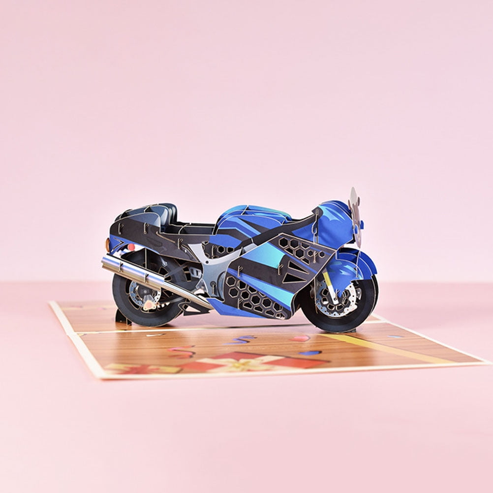Raindrops  3D Three-dimensional Greeting Card Happy Fathers Day Dad Blue