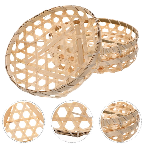 FOMIYES Set of 3 Decorative Log Color Baskets for Fruit, Vegetables, and Kitchen Storage Use