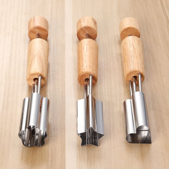 Raindrops 3Pcs Fruit Cutter Biscuit Mould Assorted Color Easy to Use and Clean Baking Tools