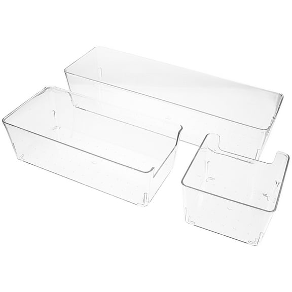 Raindrops 3Pack Drawer Organizer Trays for Office Organization 11.8x3.3x2.4in