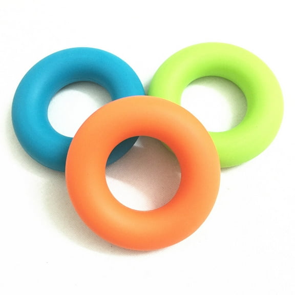 Raindrops 3-Pack Silicone Hand Grip Strength Trainer for Forearm Exercise, Resistance Levels 30, 40, 50 Pounds, Green