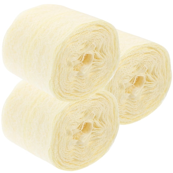 Raindrops 3-Pack Beige Polyester Lace Trim for Costume and Decorative Table Settings, Womens Lace Material