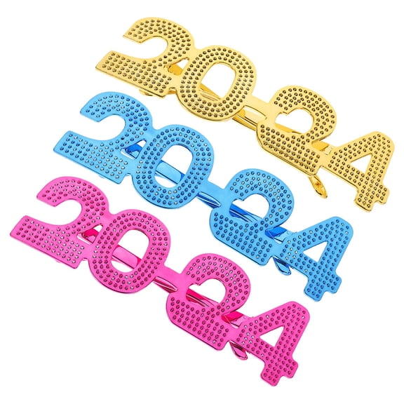 Raindrops Back to School Fun Sunglasses Funny Sunglasses Rose Gold 3 Pairs New Years Eve Party Eyewear