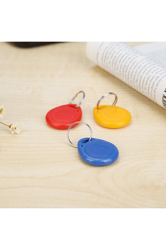 Smart Door Keychains Card Waterproof 3Pcs Red