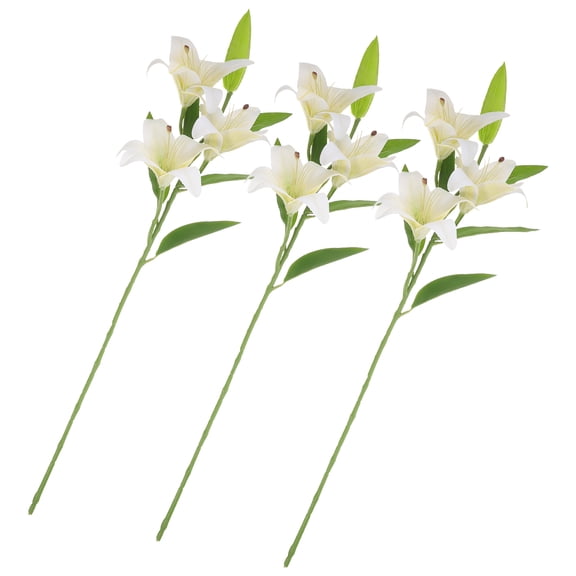 Raindrops 3Pcs Artificial Flower Decorative Flower Fake Lily Flower Wedding Centerpiece