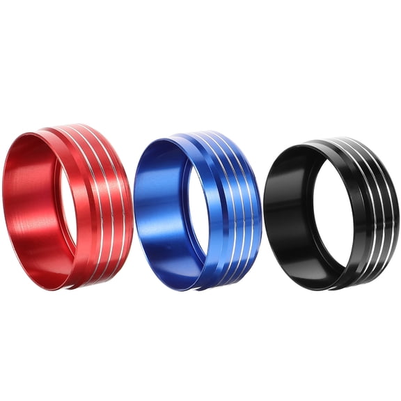 Raindrops 3Pcs Blue Metal Air Conditioning Buttons Trim for Car Elegant Design