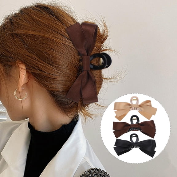 FOMIYES 3Pcs Bow Jaw Clips for Hair Lightweight Decorative Clips Suitable for All Hair Types