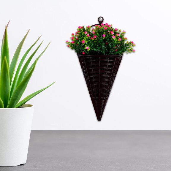 FOMIYES Rustic Brown Wall Hanging Baskets Made from PP for Orchids, Laundry, and Stylish Home Storage & Decor