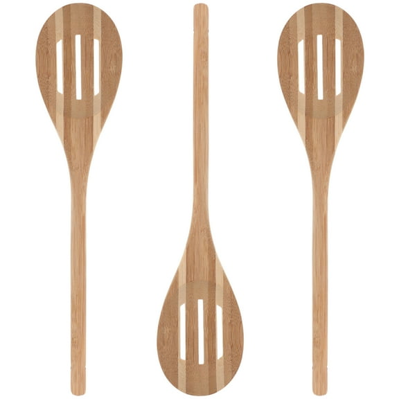 FOMIYES 3Pcs Coffee Bamboo Kitchen Utensils Smooth Surface Nonstick Cooking Spoons