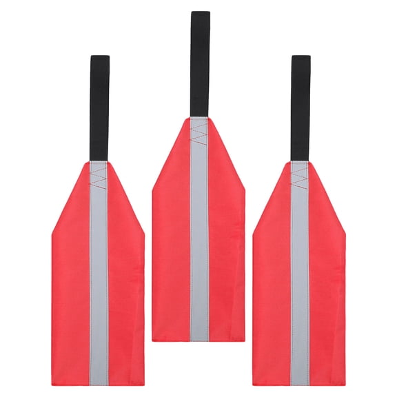 FOMIYES 3-Pack Red Reflective Kayak Safety Flags for High Visibility Water Safety and Outdoor Adventure Gear