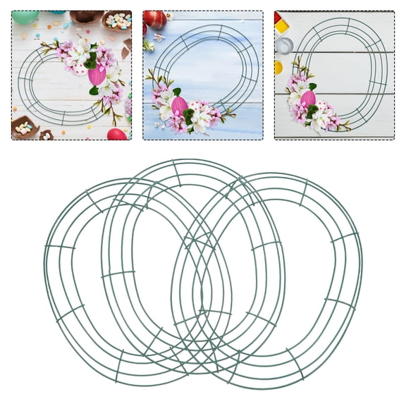 Raindrops Green Iron Wreath Frames Set of 3 - Wreath Forms for Floral, Seasonal, and Craft Decorations