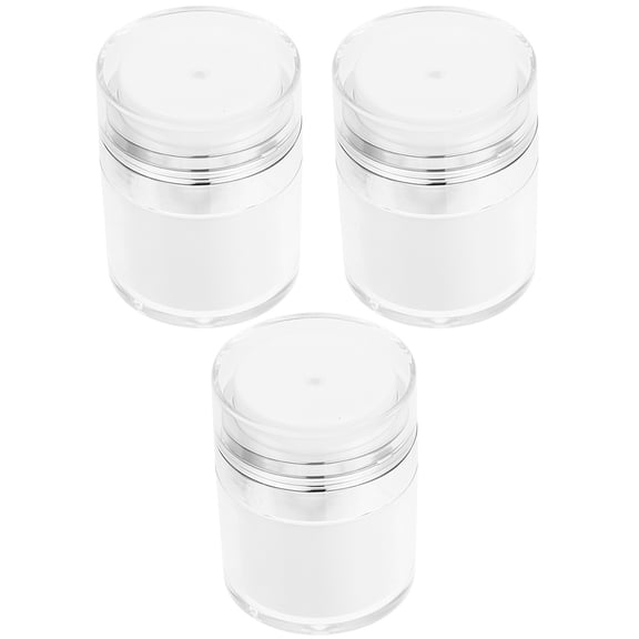 Raindrops 3Pcs Empty Cream Pots White Acrylic for Travel and Sealed Protection 11.8x2.1x2.1in