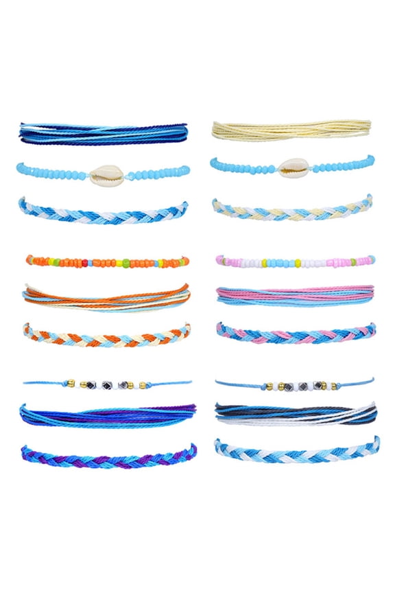 Set of 3 Handcrafted Seashell Wrist Strap Bracelets, Fashion Bangles for Travel, Party, Beach and Everyday Wear