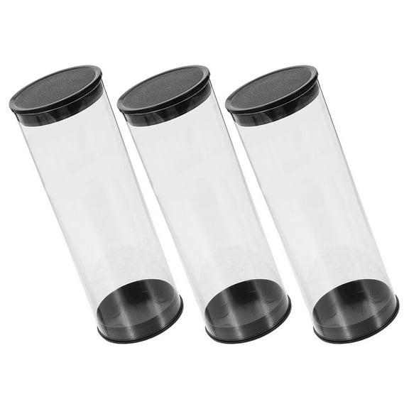 Raindrops Set of 3 Golf Carrying Boxes in Black PVC, and Transparent Design