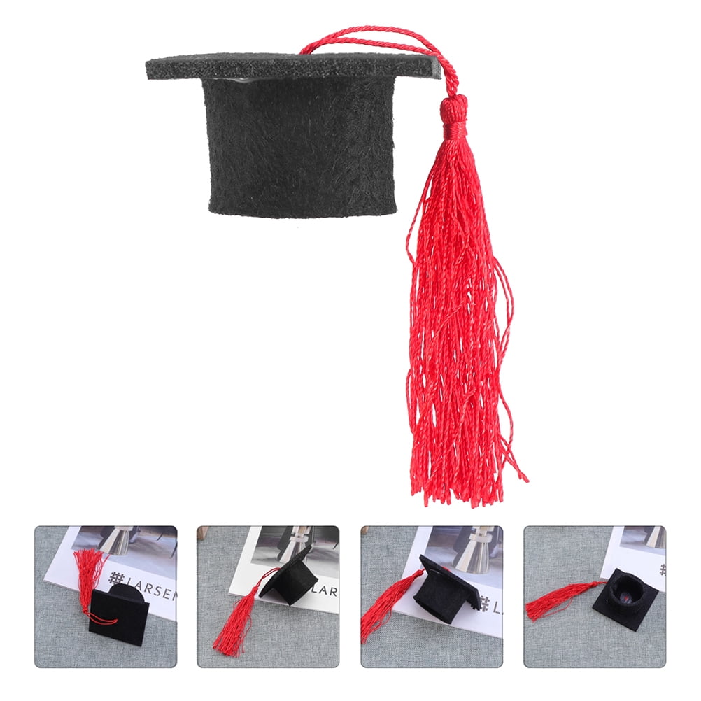 Raindrops 3Pcs Graduation Hat Decoration Felt Mini Graduation Hat Shape ...