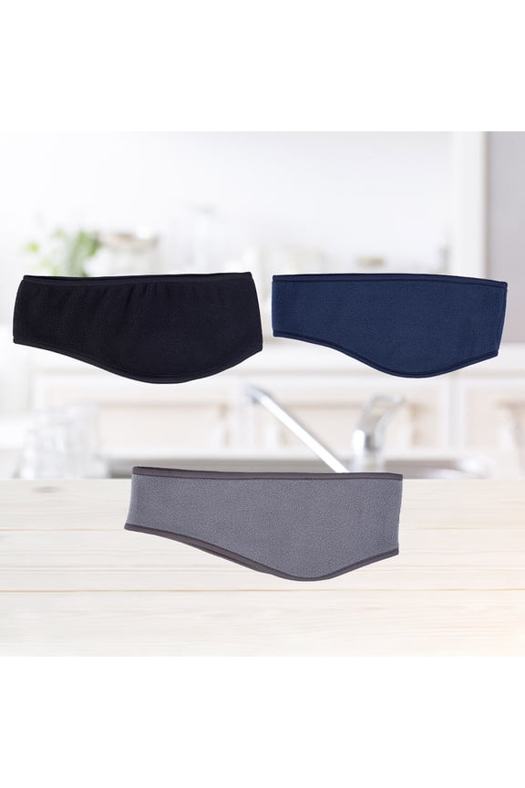 3Pcs Grey Ear Warmer for Winter 12.6x4.7x0.2in