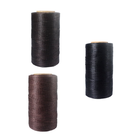 Raindrops 3Pcs Hand Sewing Thread for Craft Making DIY Enthusiasts Black 260m x 0.8mm