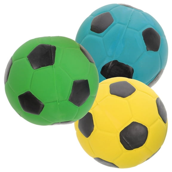 Raindrops 3PCS Dog Football Latex Round Ball for Puppies and Dogs for Fan Gear
