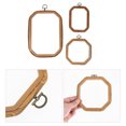 thumbnail image 1 of Raindrops 3Pcs Light Brown Embroidery Hoop for Craft Sewing Frame Cross Stitch Supply Home Decoration, 1 of 8