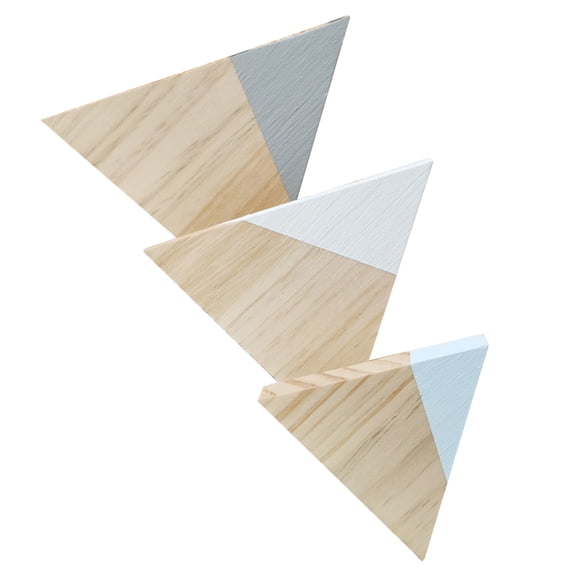 Raindrops 3Pcs Mountain Themed Bedroom Decor Wooden Sign Rustic Style Indoor Use Parents 6.1X5.7X0.6In