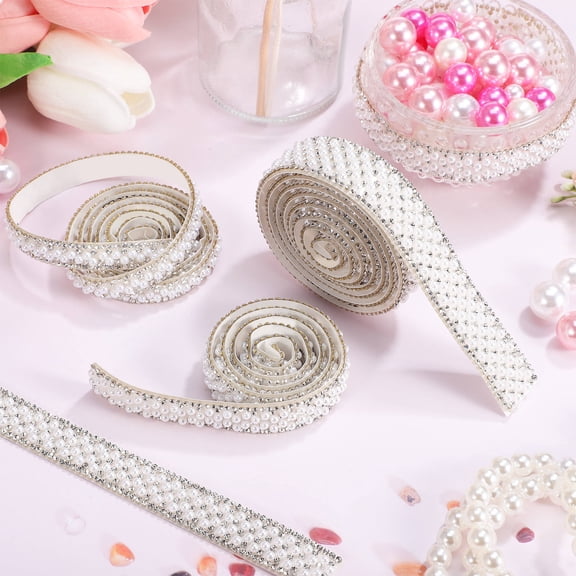 Raindrops Self-Adhesive Rhinestone Tape Multi Glass for Crafts 3Pcs