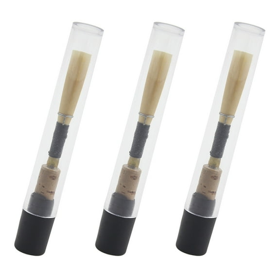 Raindrops 3Pcs Oboe Reeds Wind Instrument Part Oboe Reeds Replacement with Tube Sleeve for Beginner