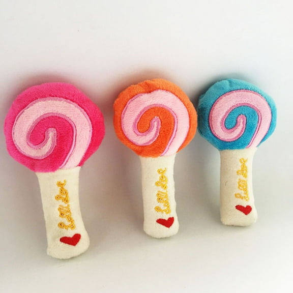 Raindrops 3Pcs Pet Puppy Kitten Chew Toy Squeaky Sound Plush Dog Chewing Toys for Pets