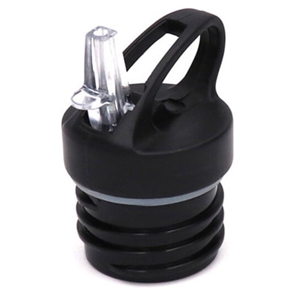 Raindrops 3-Pack Black Plastic Bottle Lid Sealing Caps with Nozzle Covers for Leak-Proof Storage Containers