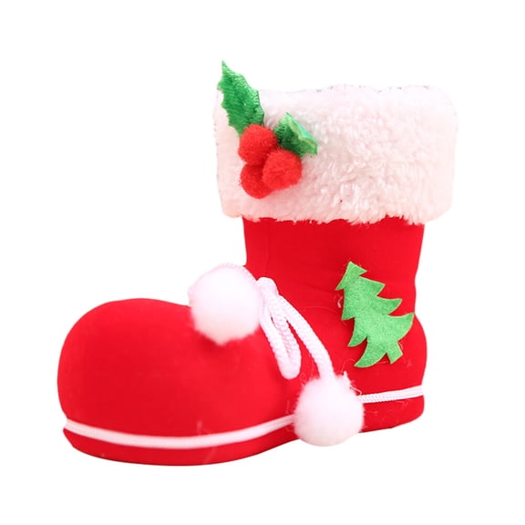 FOMIYES 3-Pack Red Christmas Drawstring Bags Reusable Holiday Candy Stockings Party Favor Bags Decorations