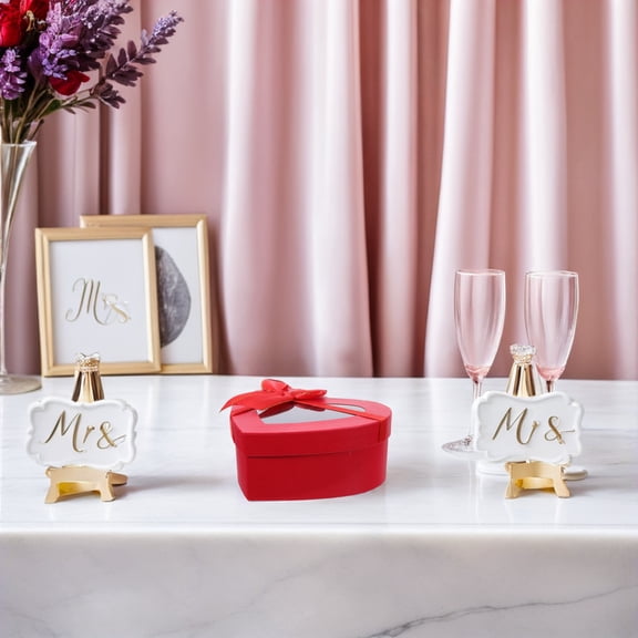 FOMIYES 3-Pack Heart Shaped Valentines Day Boxes Red Paper Packaging for and Flowers
