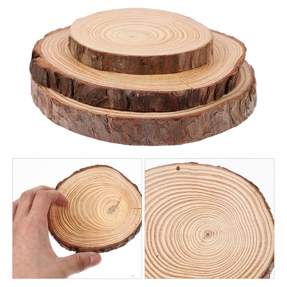 Raindrops 3Pcs Restaurant Coasters for Drinks Brown Wooden Heat-Isolation Large 5 31X4 80X0 59In
