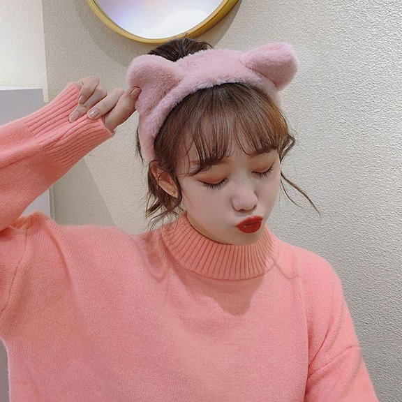 Raindrops 3pcs Plush Hair Hoop Assorted Color for Spa and Washing Face