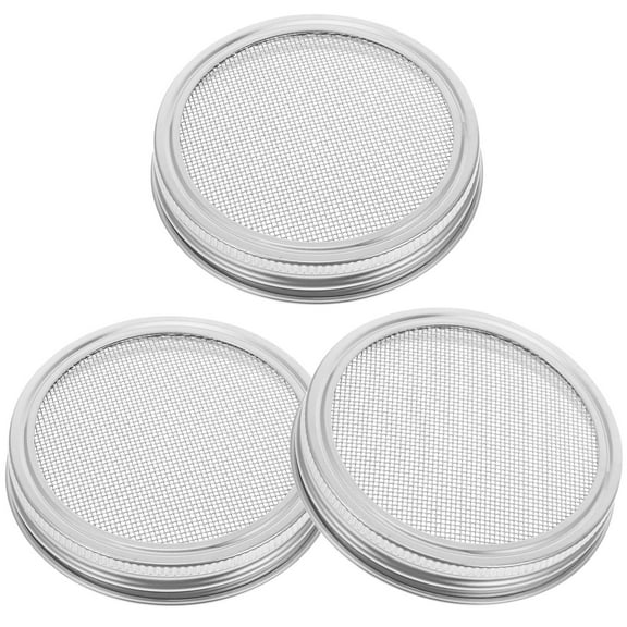 Raindrops 3Pcs Sprouting Lid for Wide Mouth Mason Jars Sprouting Strainer Lid Round Shape