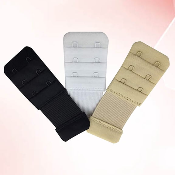 Raindrops 3Pcs Bra Strap Extender Adjustable 2 Hooks Back Extender in Assorted Colors