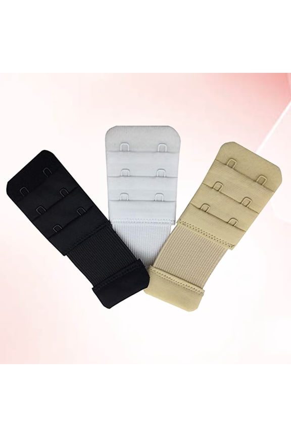 3Pcs Bra Strap Extender Adjustable 2 Hooks Back Extender in Assorted Colors