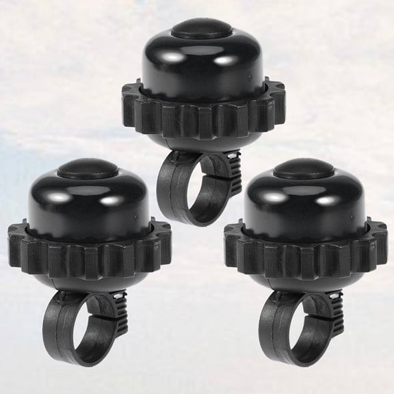 Raindrops Vintage Bike Horns 3-Pack Clear Sound Early Warning Bells for Road and Mountain Bikes Black