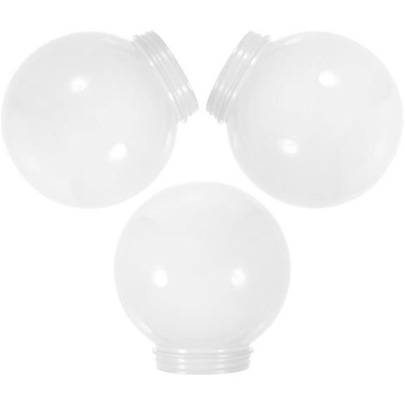Raindrops White Round Acrylic Light Fixture Globes for Wall and Ceiling Lamps, Set of 3 Replacement Covers