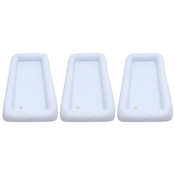 Raindrops 3Set Inflatable Drink Float Pool Tray White PVC For Quick Inflation Deflation
